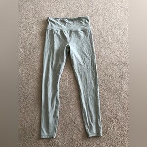 Athlete medium 7/8 length leggings. Sea foam green